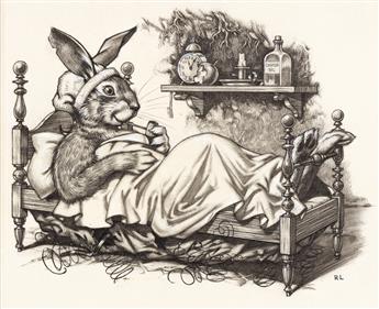 ROBERT LAWSON (1892-1957) Uncle Phineas was wrapped up most comfortably, smoking his pipe... [CHILDRENS / RABBITS]